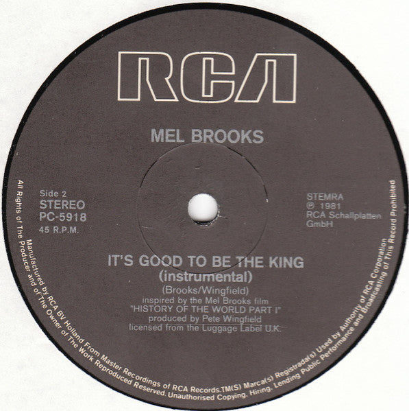Mel Brooks – It's Good To Be The King Rap