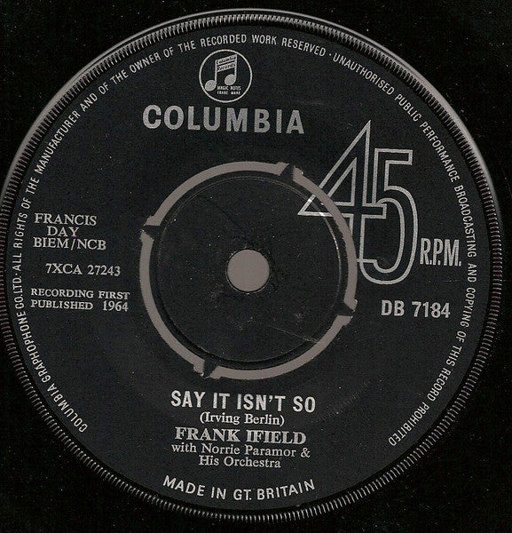 Frank Ifield – Don't Blame Me