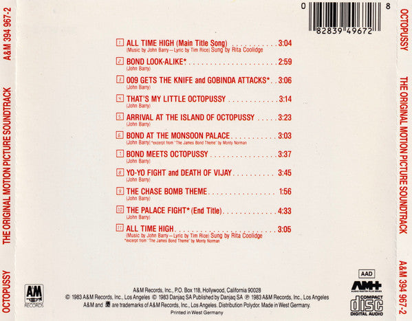 John Barry – Octopussy (Original Motion Picture Soundtrack)