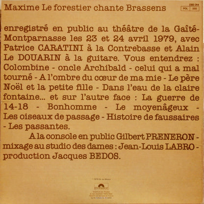 Maxime Le Forestier – Chante Brassens
