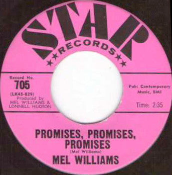 Mel Williams – Promises, Promises, Promises / Have Mercy Cold World