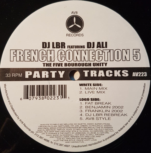 DJ LBR Featuring Big Ali – French Connection 5 (The Five Bourough Unity)