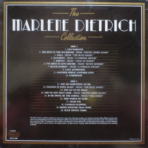 Marlene Dietrich – The Marlene Dietrich Collection - 20 Golden Greats