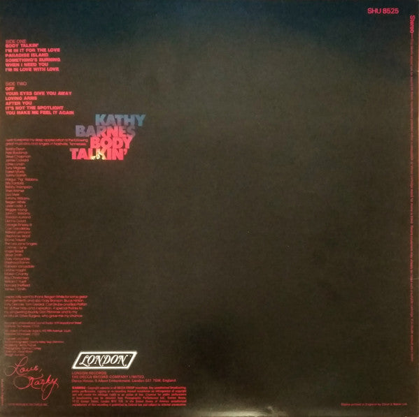 Kathy Barnes – Body Talkin'