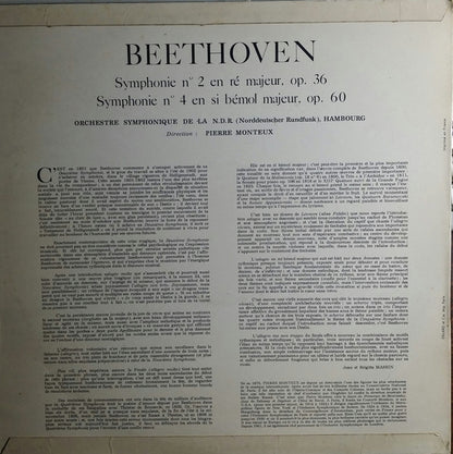 Ludwig van Beethoven, NDR Sinfonieorchester, Pierre Monteux – Symphonie  N°2  / Symphonie  N°4