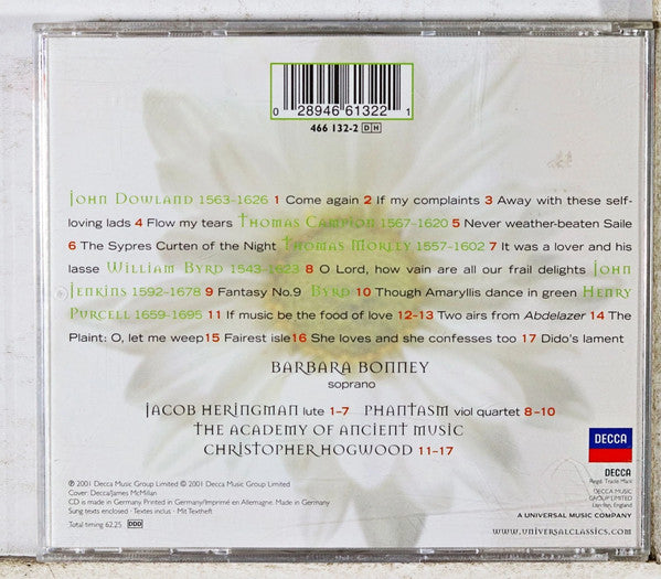 Barbara Bonney, Henry Purcell • John Dowland • William Byrd • Thomas Campion – Fairest Isle