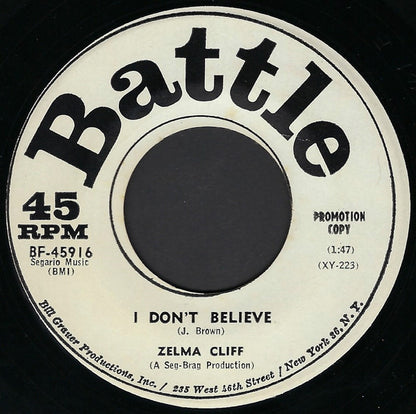 Zelma Cliff – Good Night My Love / I Don't Believe