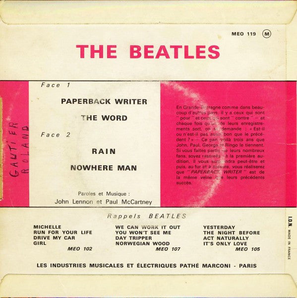 The Beatles – Paperback Writer
