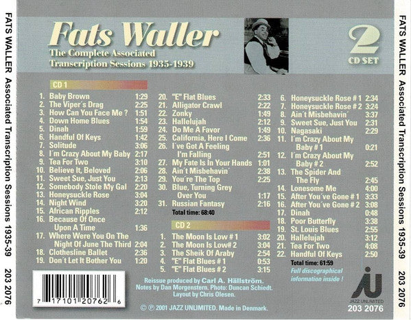 Fats Waller – The Complete Associated Transcription Sessions 1935-1939