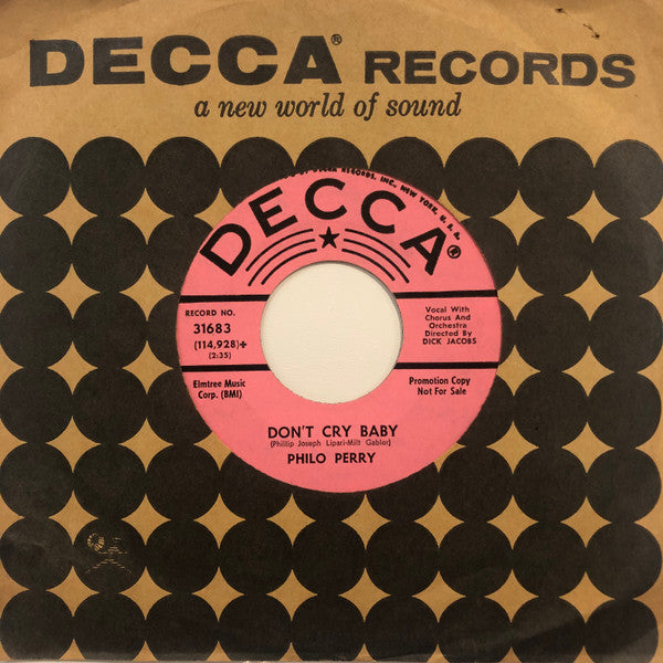 Philo Perry – Don’t Cry Baby / Hitch Hike Sailor