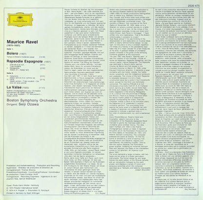 Maurice Ravel – Boston Symphony Orchestra · Seiji Ozawa – Bolero / La Valse / Rapsodie Espagnole