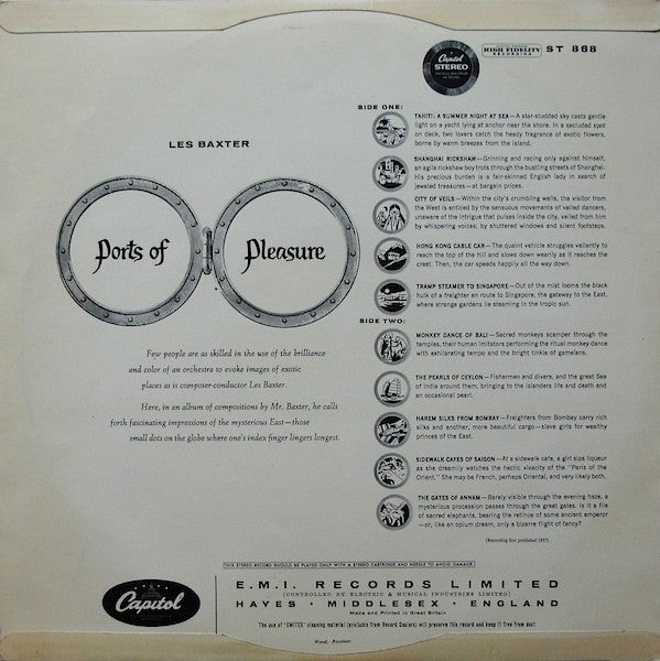 Les Baxter, His Chorus And Orchestra – Ports Of Pleasure