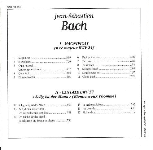 Johann Sebastian Bach – Magnificat BWV 243 · Cantate BWV 57