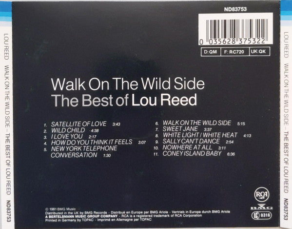 Lou Reed – Walk On The Wild Side - The Best Of Lou Reed