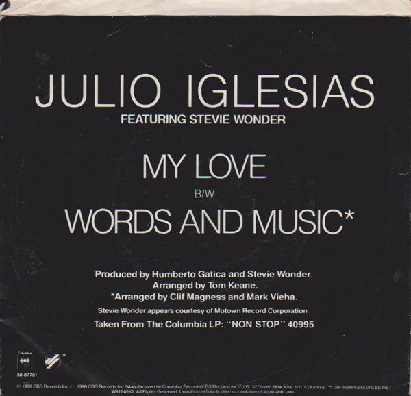Julio Iglesias Featuring Stevie Wonder – My Love