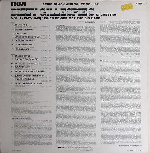 Dizzy Gillespie And His Orchestra – Vol. 1 (1947-1949) "When Be-Bop Met The Big Band"