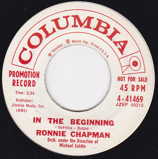 Ronnie Chapman – In The Beginning / Annie B. Is Gone