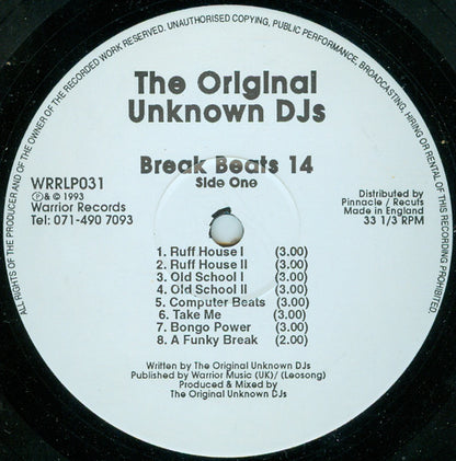 The Original Unknown DJ's – Break Beats 14