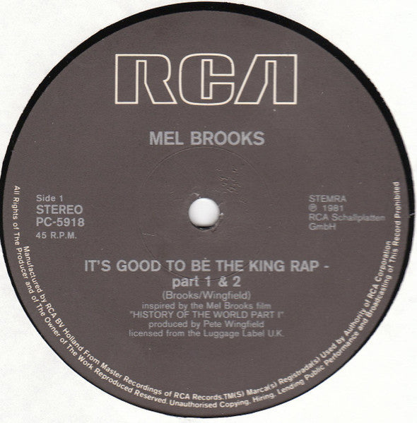 Mel Brooks – It's Good To Be The King Rap