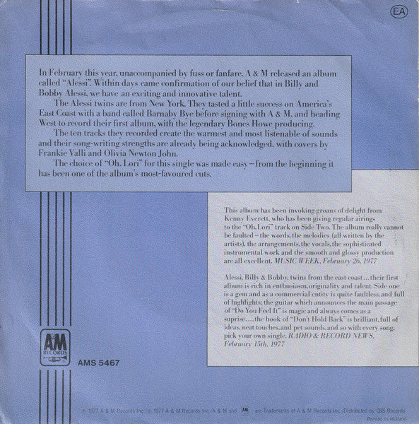 Alessi – Oh, Lori