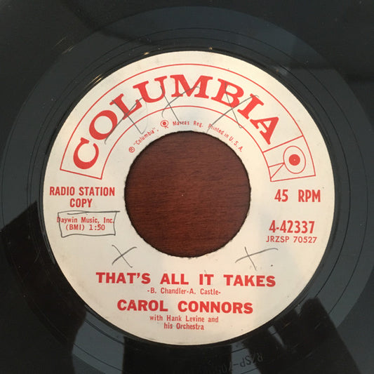 Carol Connors With Hank Levine And His Orchestra – What Do You See In Him