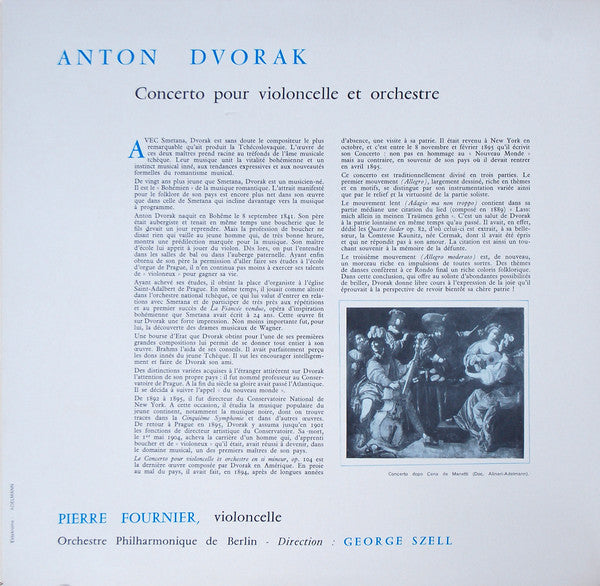 Antonín Dvořák, Pierre Fournier, George Szell - Berliner Philharmoniker – Concerto Pour Violoncelle Et Orchestre