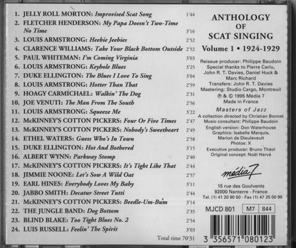 Various – Anthology Of Scat Singing - Volume 1 - 1924-1929