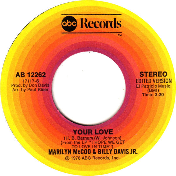 Marilyn McCoo & Billy Davis Jr. – Your Love / My Love For You (Will Always Be The Same)