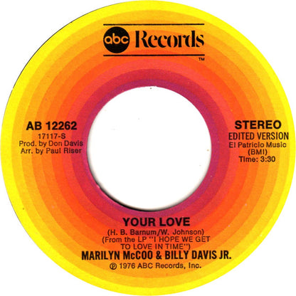 Marilyn McCoo & Billy Davis Jr. – Your Love / My Love For You (Will Always Be The Same)