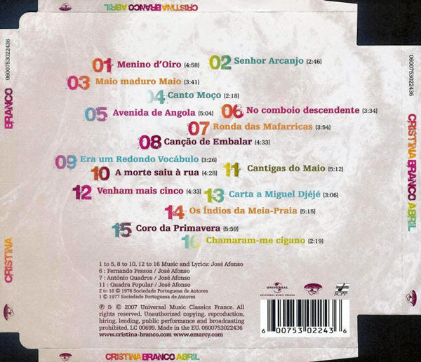 Cristina Branco – Abril