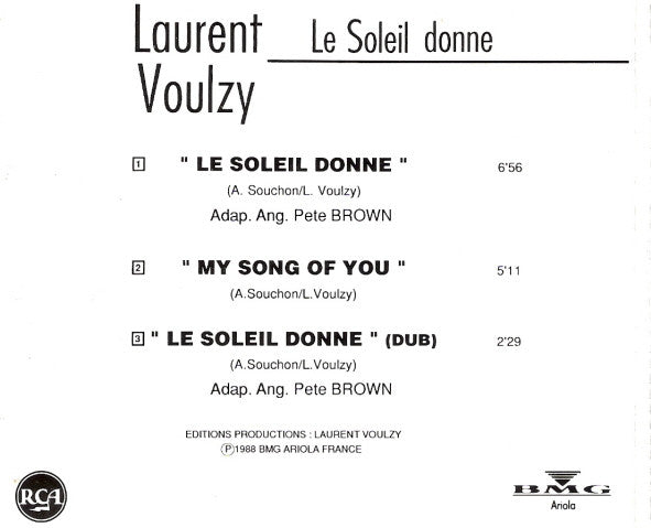 Laurent Voulzy – Le Soleil Donne / My Song Of You