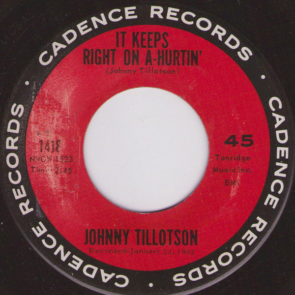 Johnny Tillotson – It Keeps Right On A-Hurtin'