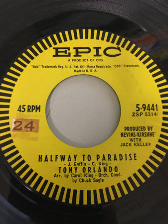 Tony Orlando – Halfway To Paradise / Lonely Tomorrows