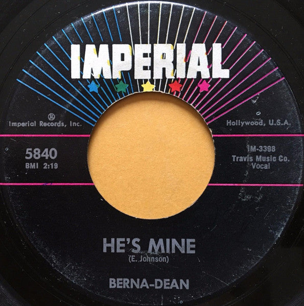 Berna-Dean – One Gal In Town, Five Men Hanging Around