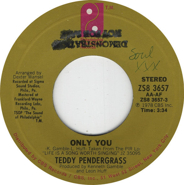 Teddy Pendergrass – Only You / It Don't Hurt Now