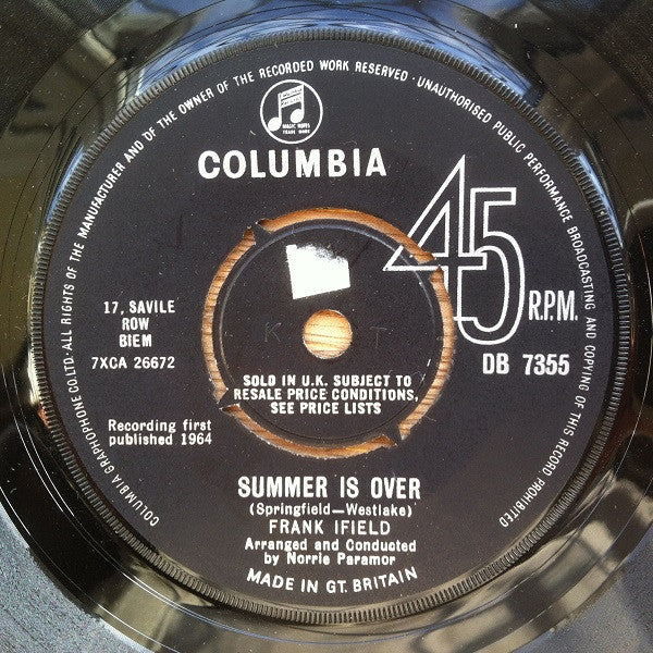 Frank Ifield – Summer Is Over