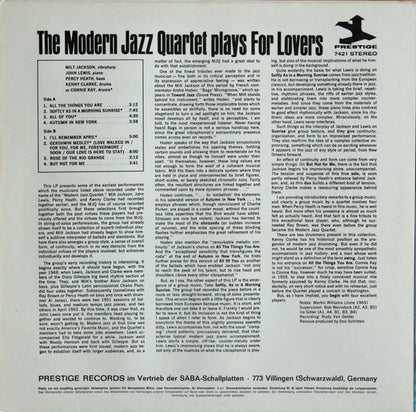The Modern Jazz Quartet – Plays For Lovers
