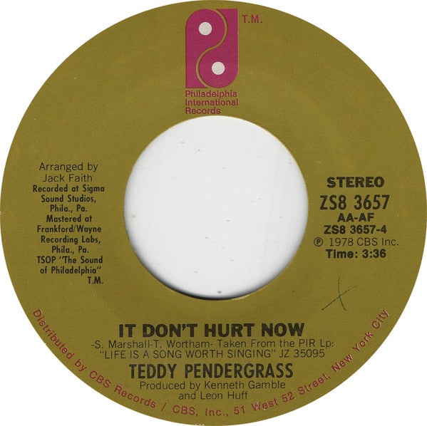 Teddy Pendergrass – Only You / It Don't Hurt Now