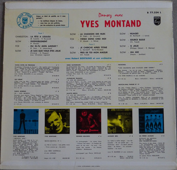 Yves Montand Avec Hubert Rostaing Et Son Orchestre – Dansez Avec Yves Montand