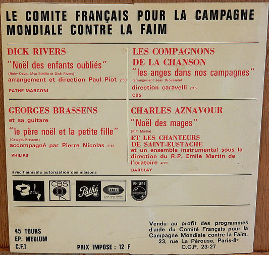 Various – Noël - Le Comité Français Pour La Campagne Mondiale Contre La Faim
