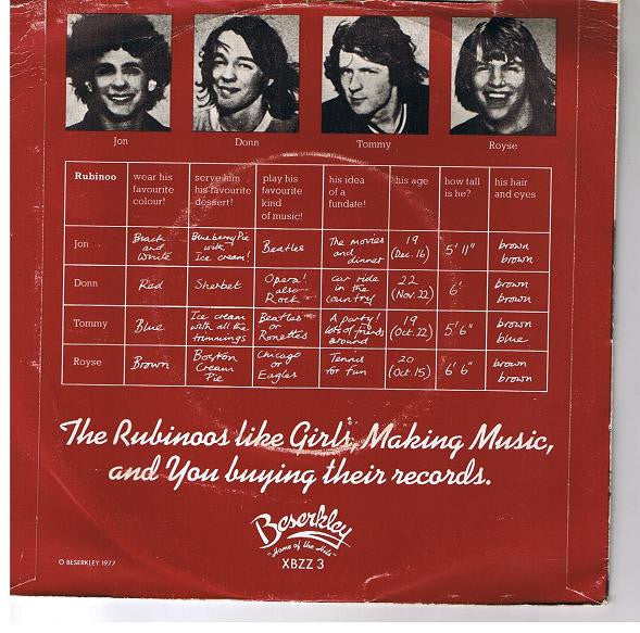 The Rubinoos – I Think We're Alone Now