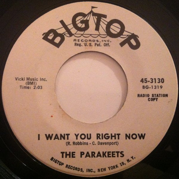 The Parakeets – I Want You Right Now / I Love You Like I Do