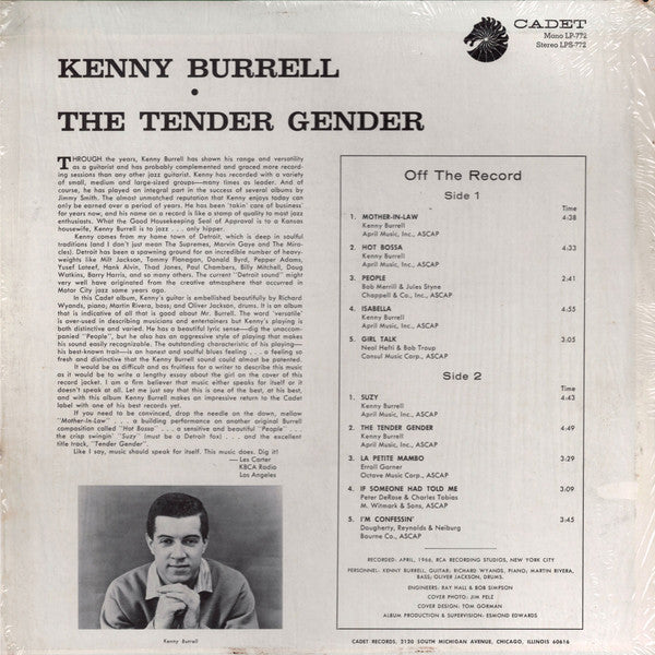 The Kenny Burrell Quartet – The Tender Gender