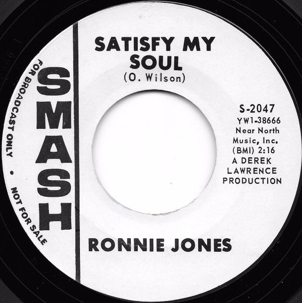 Ронни Джонс – Satisfy My Soul / My Only Souvenir