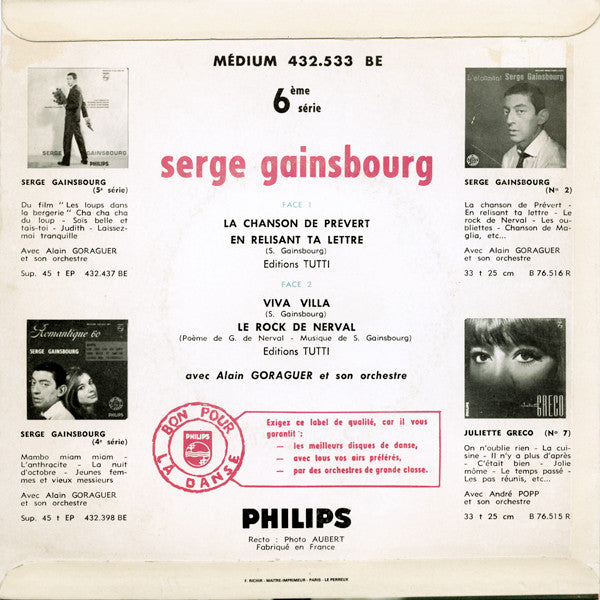 Serge Gainsbourg – L'étonnant Serge Gainsbourg