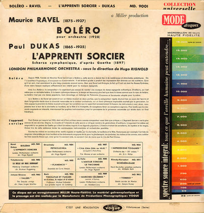 Maurice Ravel / Paul Dukas, Hugo Rignold Conducting London Philharmonic Orchestra – Boléro / L' Apprenti Sorcier