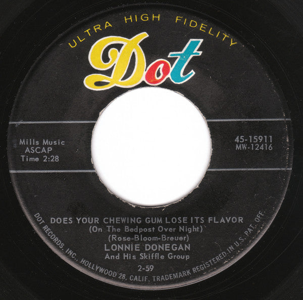 Lonnie Donegan's Skiffle Group – Does Your Chewing Gum Lose Its Flavor (On The Bedpost Over Night?) / Aunt Rhody