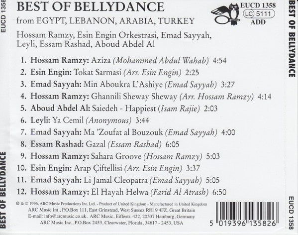 Various – Best Of Bellydance - From Egypt, Lebanon, Arabia, Turkey