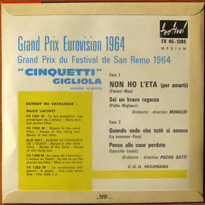 Gigliola Cinquetti – Non Ho L'eta - Version Originale