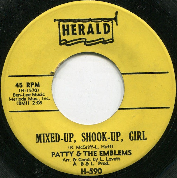Patty & The Emblems – Mixed-Up, Shook-Up, Girl / Ordinary Guy